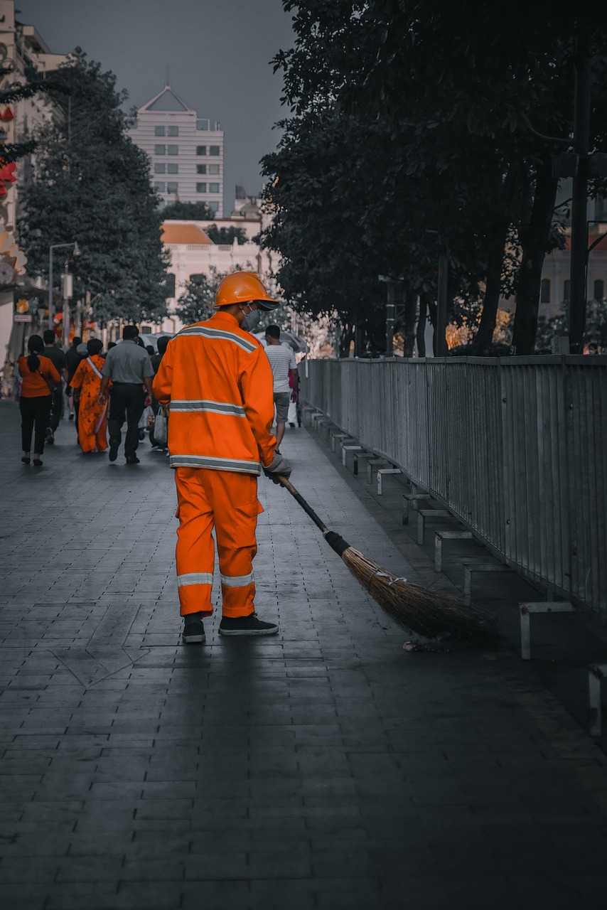 sanitation worker, street, urban, cleaning, work, labor, uniform, sanitation worker, sanitation worker, sanitation worker, sanitation worker, sanitation worker